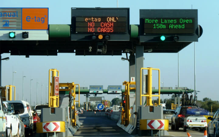 One of the many toll gates in South Africa