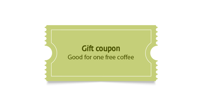 Gift coupon for free coffee, representing incentives offered by Medical Aid Rewards Programmes