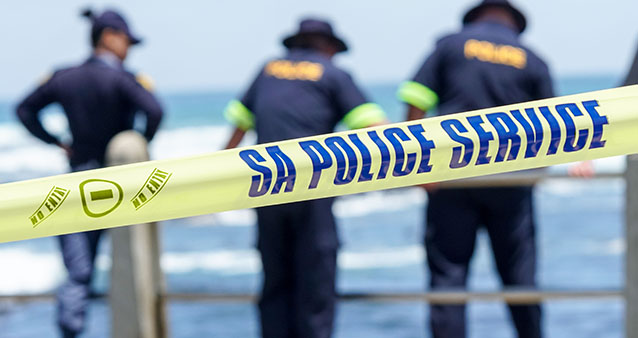 Police tape in South Africa