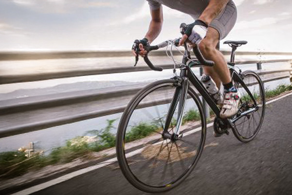 Cyclist on bike 